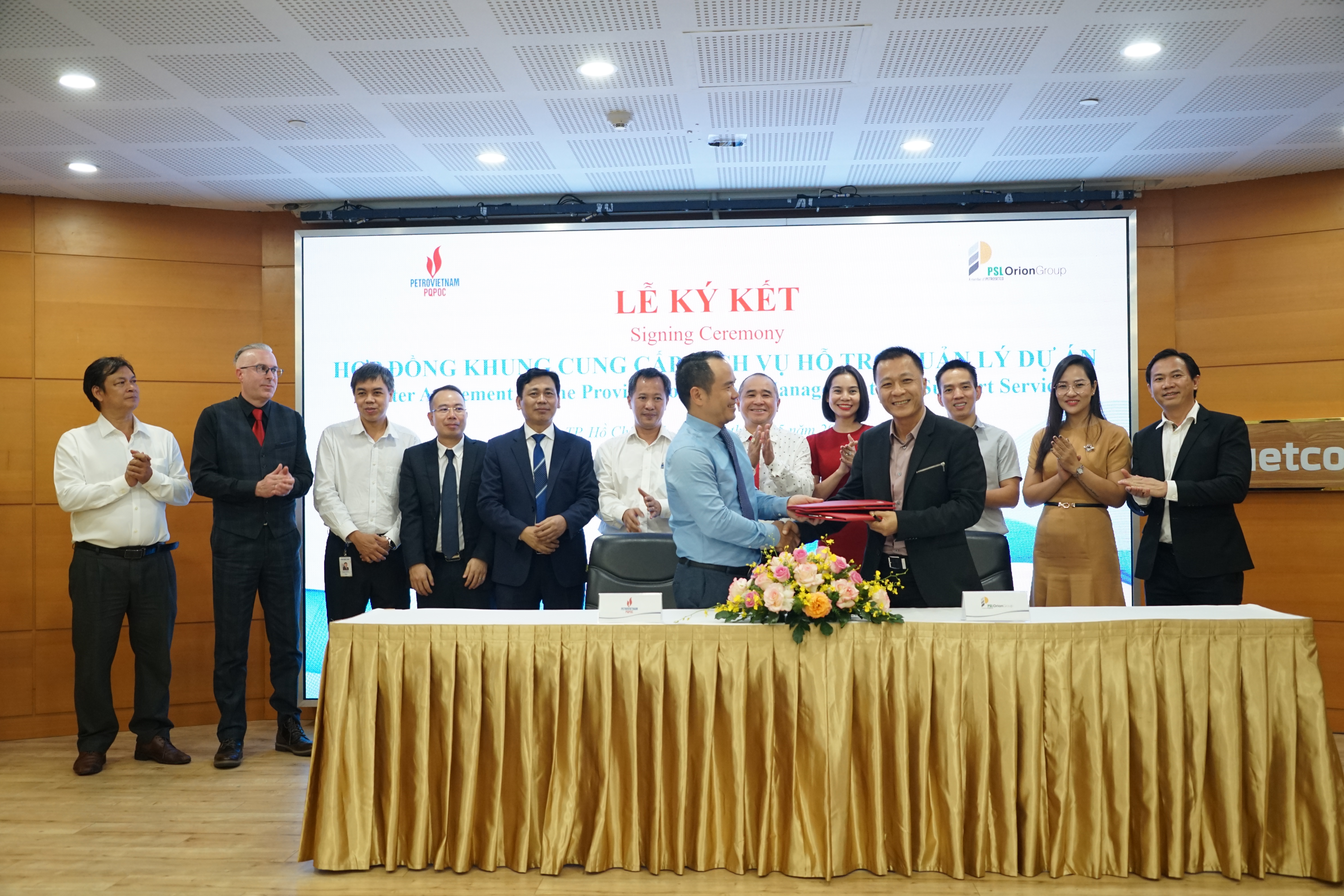 Liên Doanh Petrosetco – PSL và Orion Ký hợp đồng khung cung cấp dịch vụ hỗ trợ quản lý dự án (PMSS) với nhà điều hành Dự án Khí lô B – Công ty Điều hành Dầu khí Phú Quốc (PQPOC)